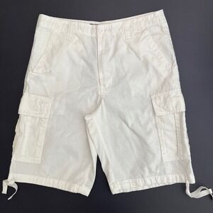 Airwalk Mens‎ Y2K Style White Cargo Shorts, Airwalk Mens Utility Shorts R18